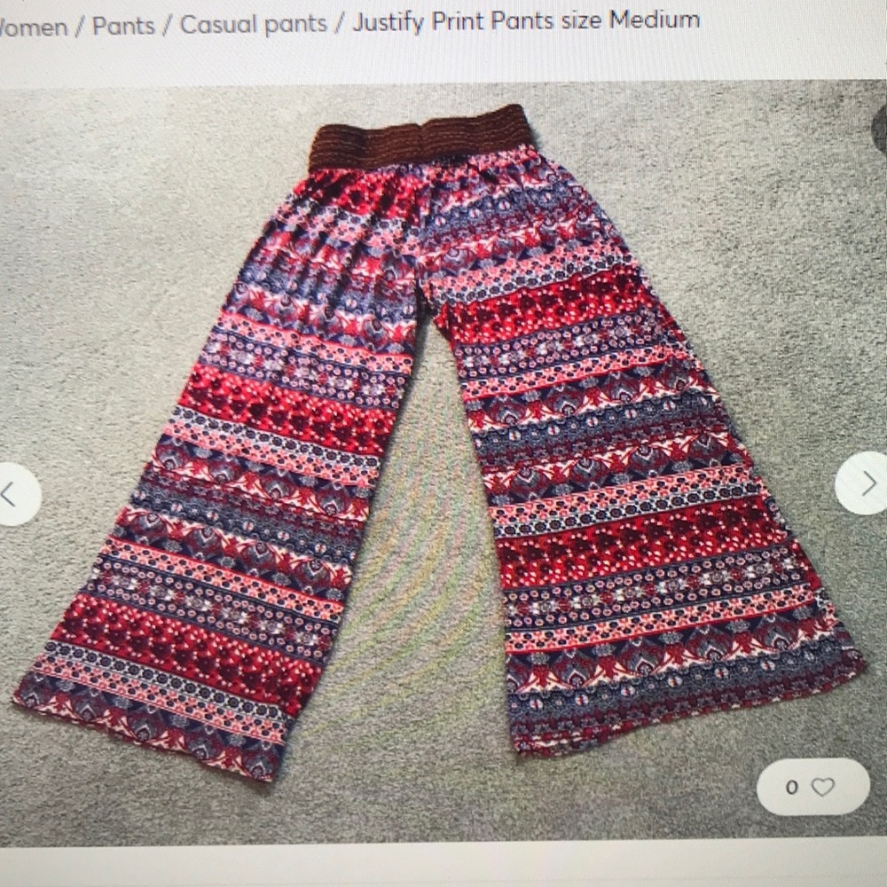 Justify Print Pants size Medium